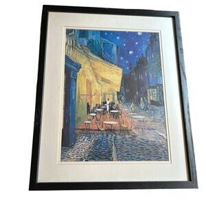 Vincent Van Gogh Cafe Terrace At Night Framed Print France Café Art 1888